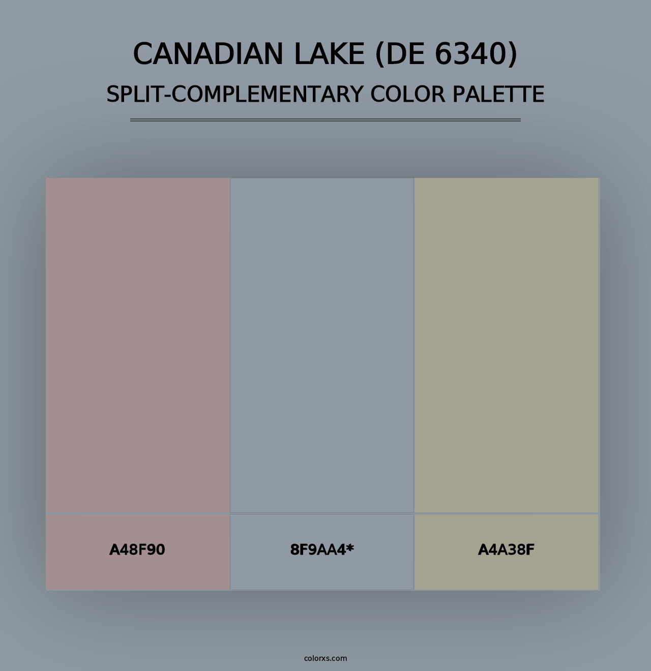 Canadian Lake (DE 6340) - Split-Complementary Color Palette