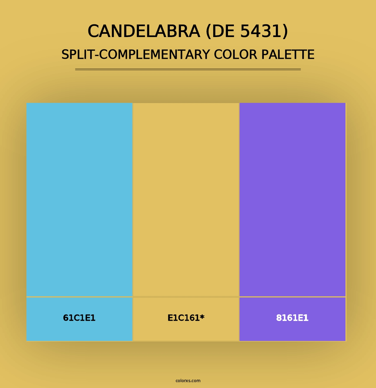 Candelabra (DE 5431) - Split-Complementary Color Palette