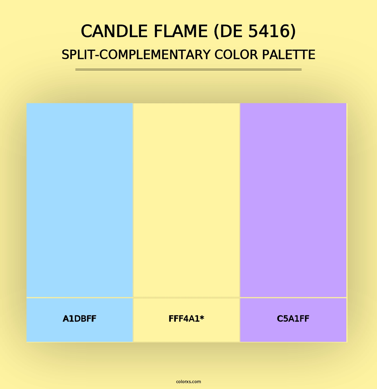 Candle Flame (DE 5416) - Split-Complementary Color Palette