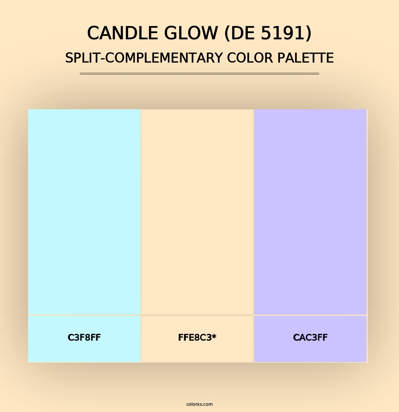 Candle Glow (DE 5191) - Split-Complementary Color Palette