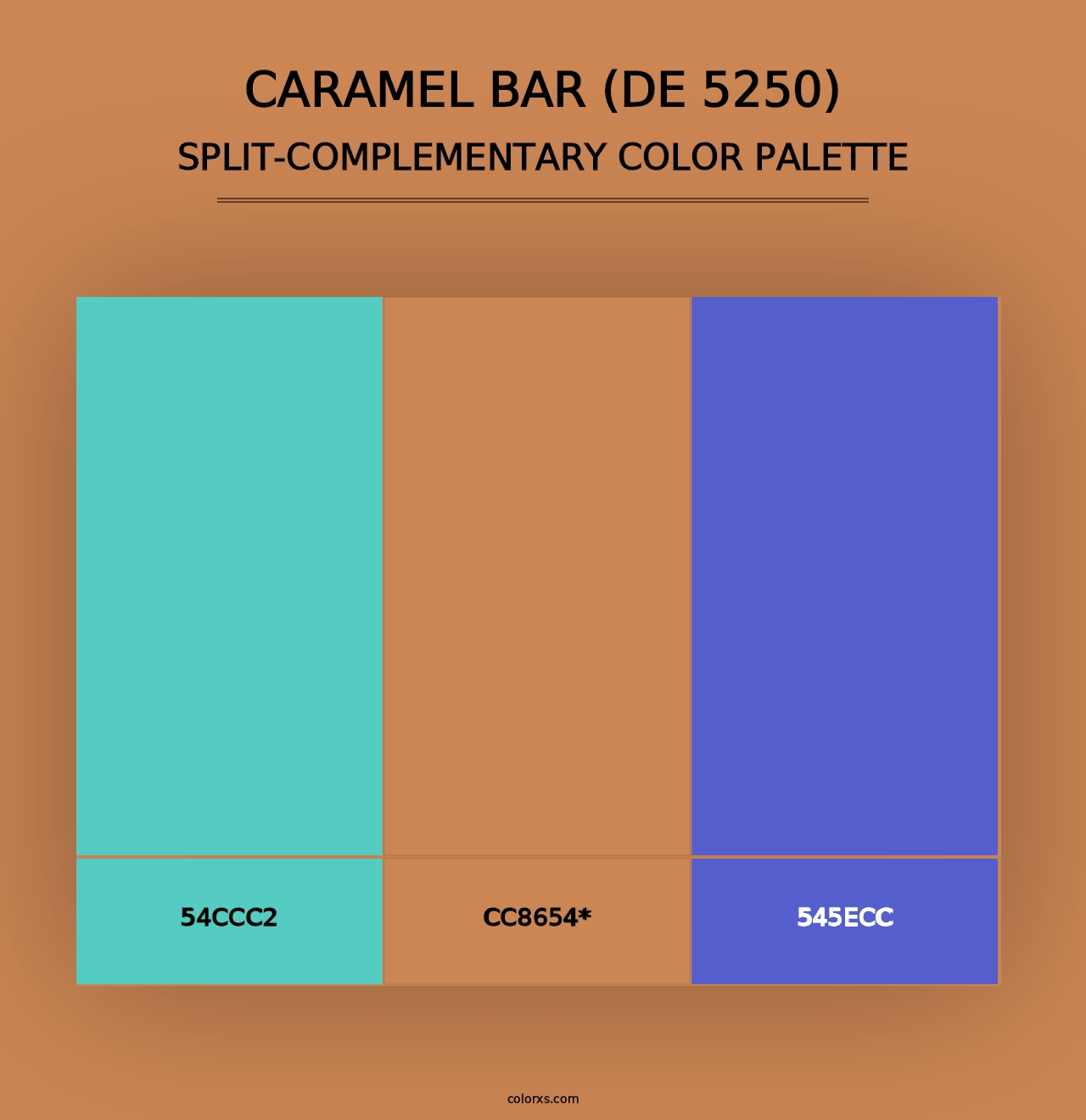 Caramel Bar (DE 5250) - Split-Complementary Color Palette