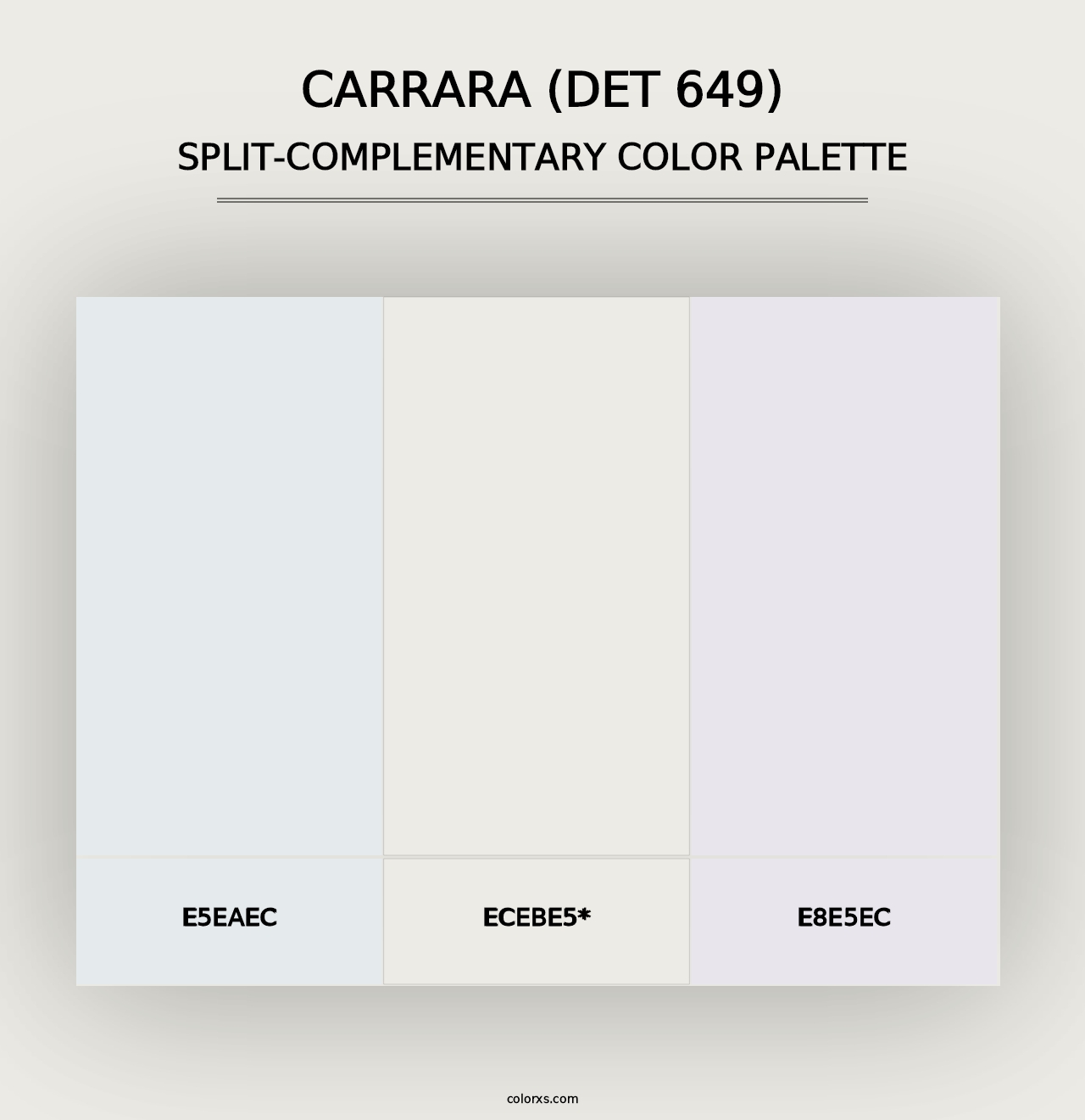 Carrara (DET 649) - Split-Complementary Color Palette