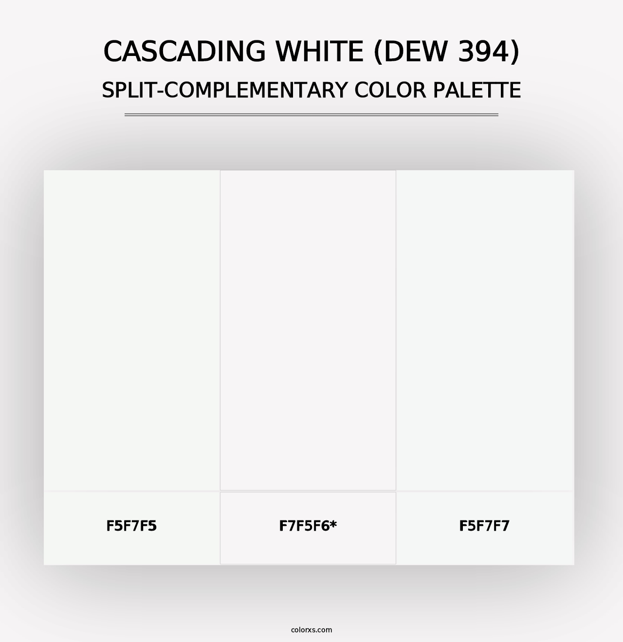 Cascading White (DEW 394) - Split-Complementary Color Palette