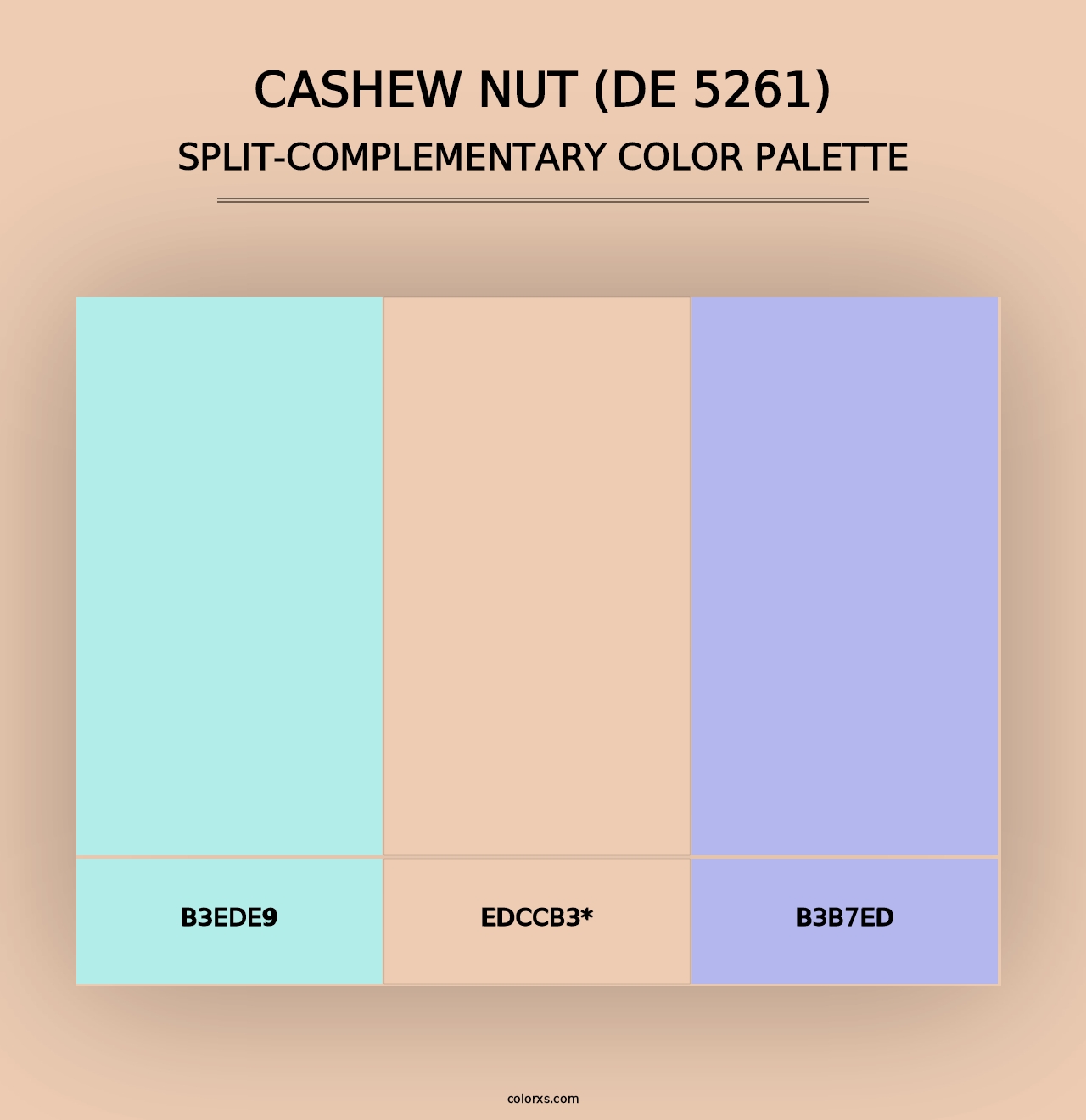 Cashew Nut (DE 5261) - Split-Complementary Color Palette