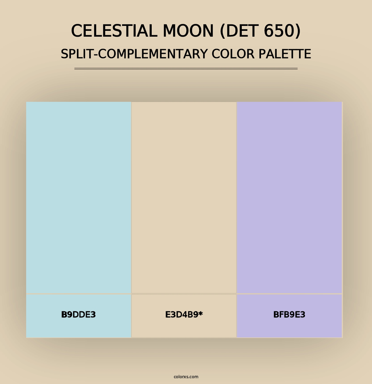 Celestial Moon (DET 650) - Split-Complementary Color Palette