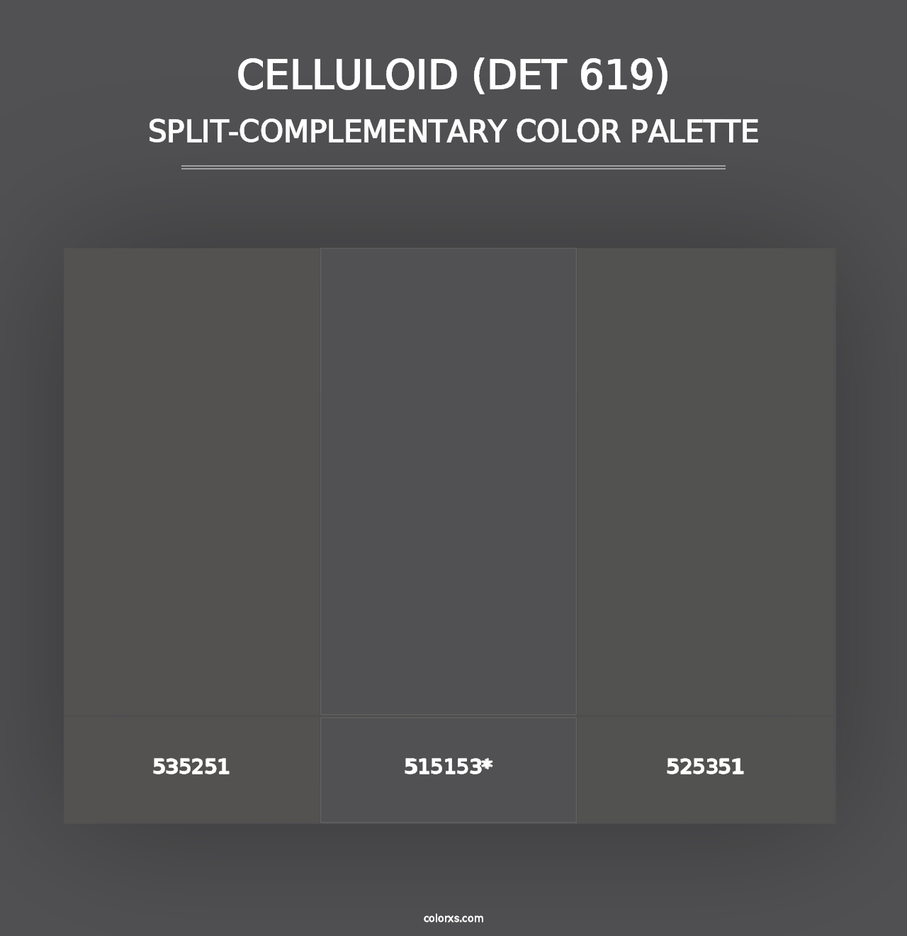 Celluloid (DET 619) - Split-Complementary Color Palette