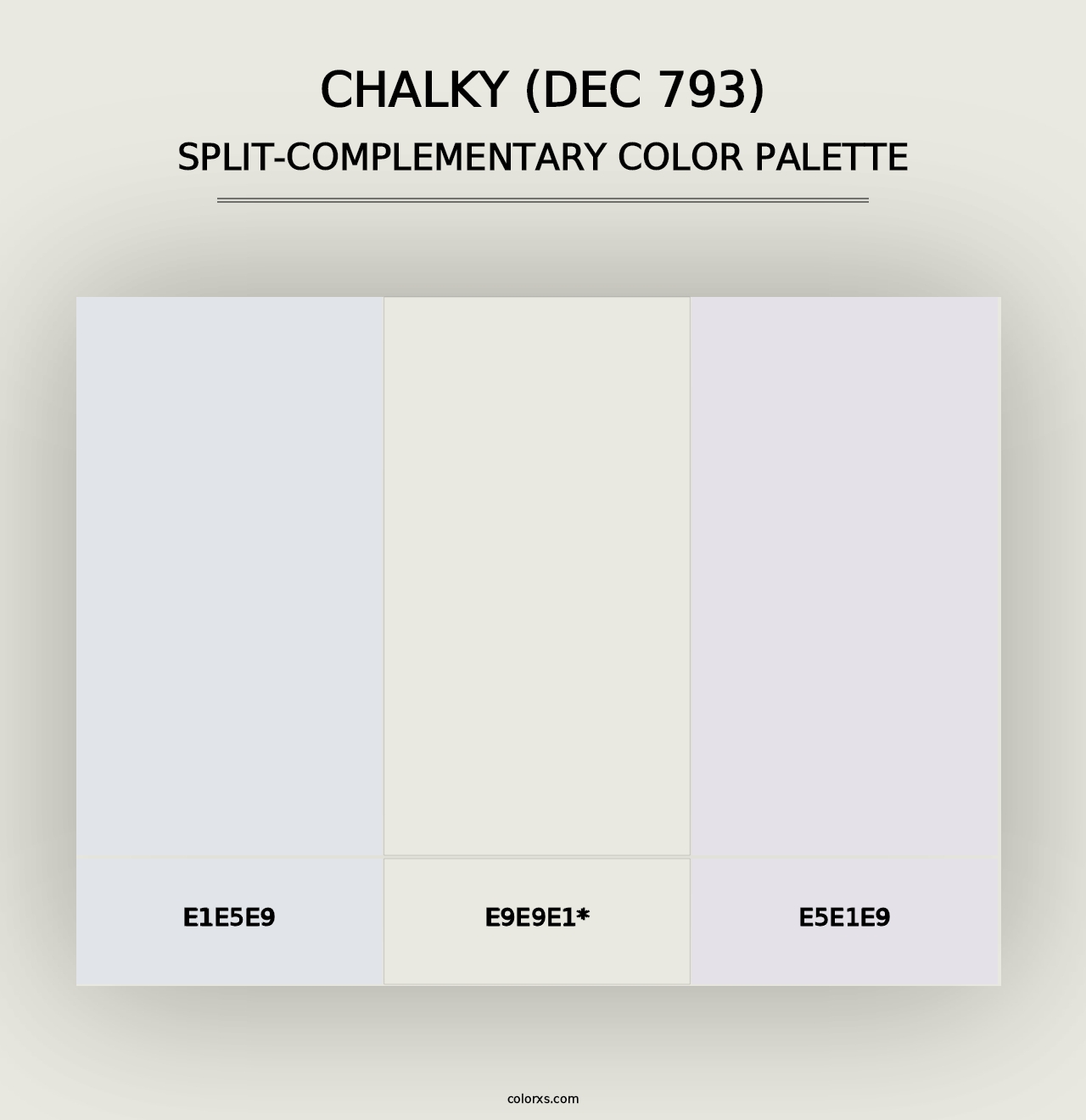 Chalky (DEC 793) - Split-Complementary Color Palette