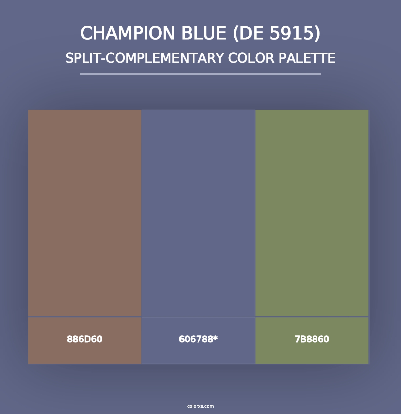 Champion Blue (DE 5915) - Split-Complementary Color Palette