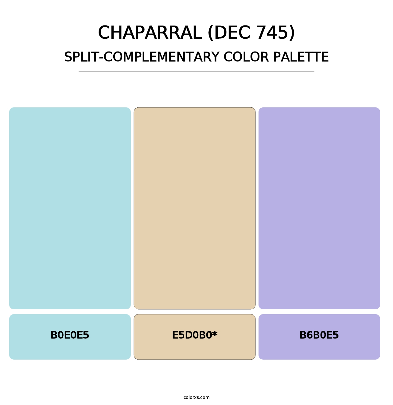 Chaparral (DEC 745) - Split-Complementary Color Palette