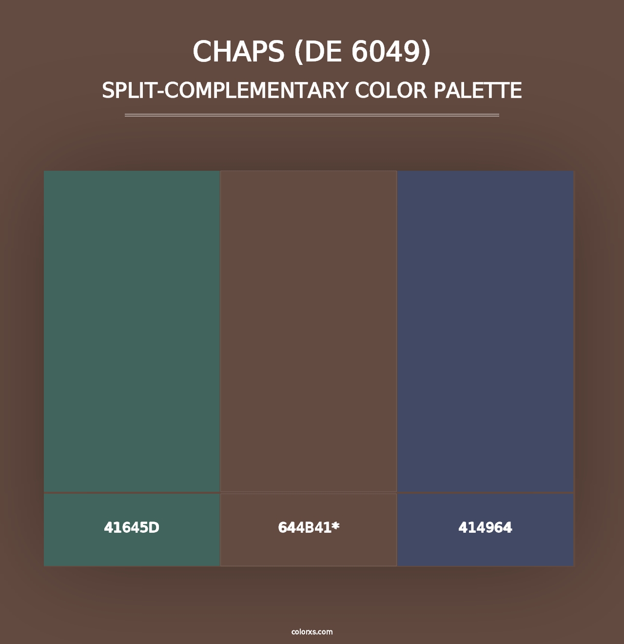 Chaps (DE 6049) - Split-Complementary Color Palette