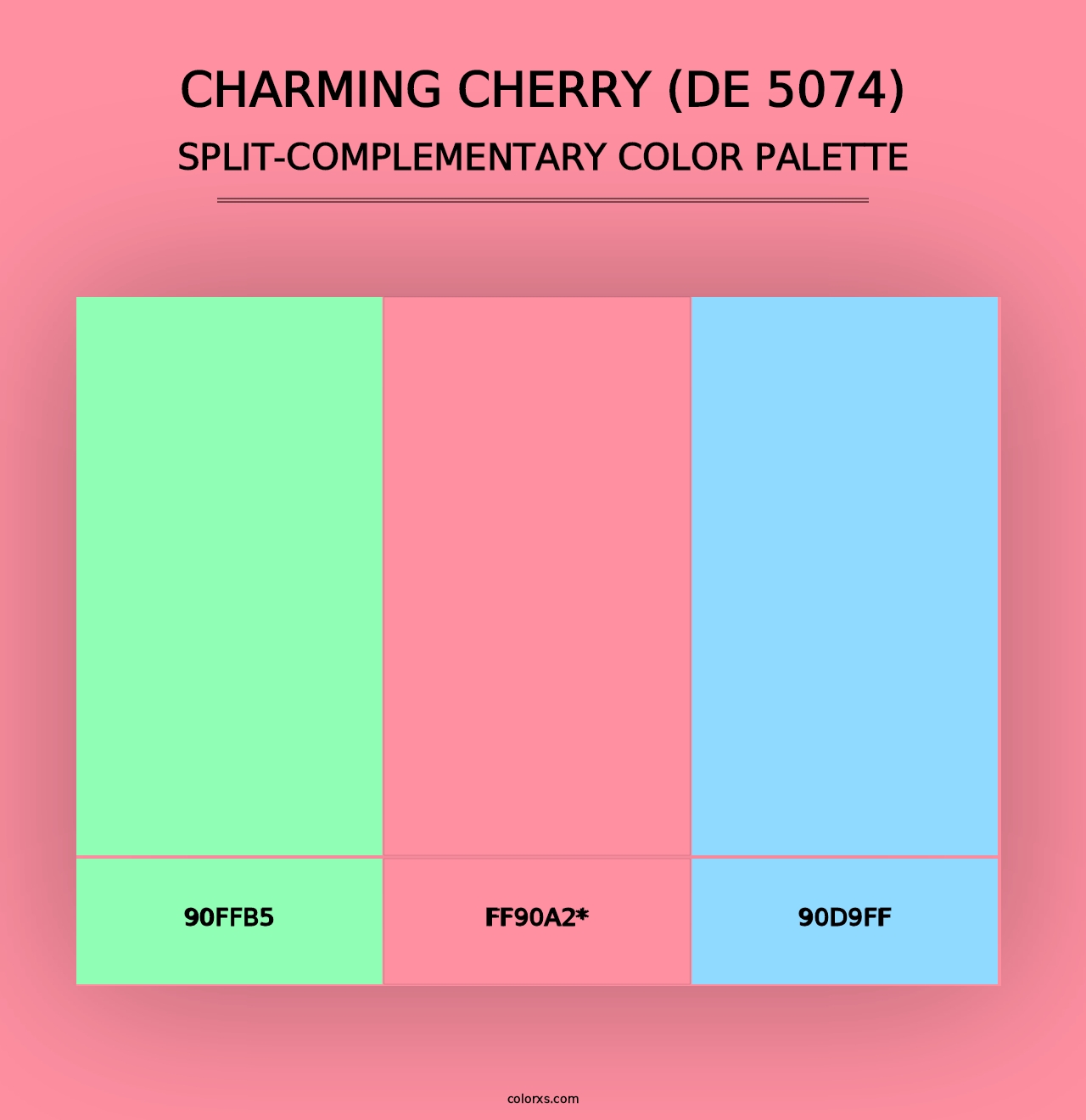 Charming Cherry (DE 5074) - Split-Complementary Color Palette