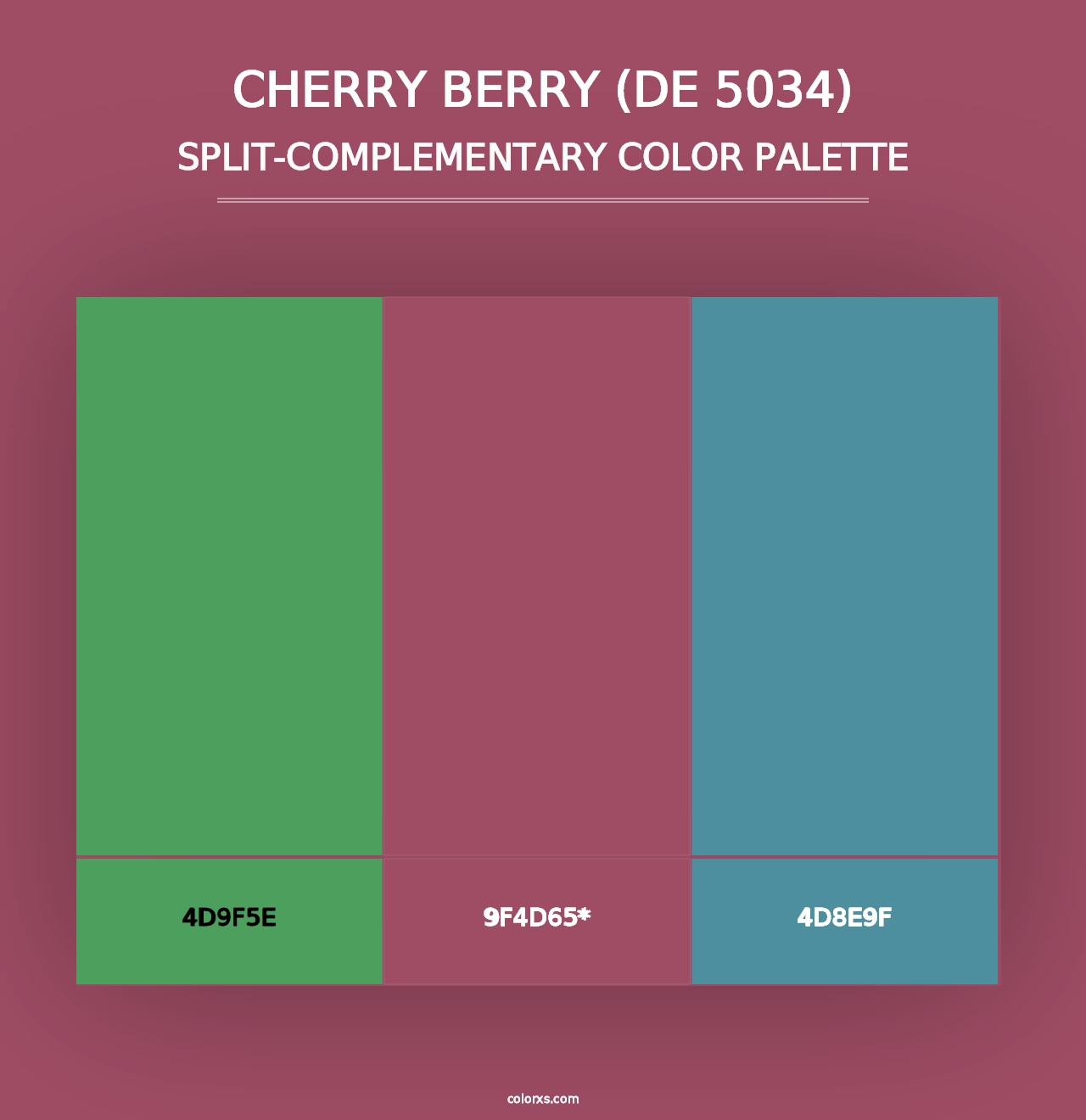 Cherry Berry (DE 5034) - Split-Complementary Color Palette