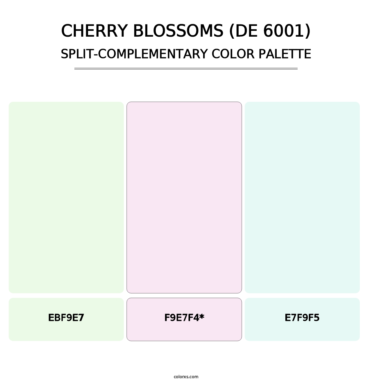 Cherry Blossoms (DE 6001) - Split-Complementary Color Palette