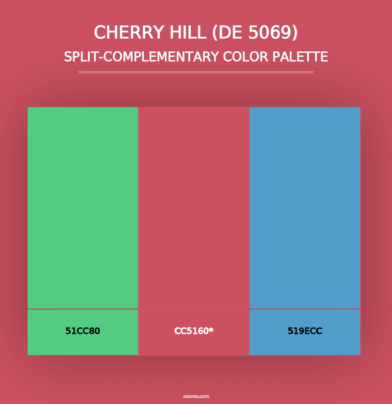 Cherry Hill (DE 5069) - Split-Complementary Color Palette