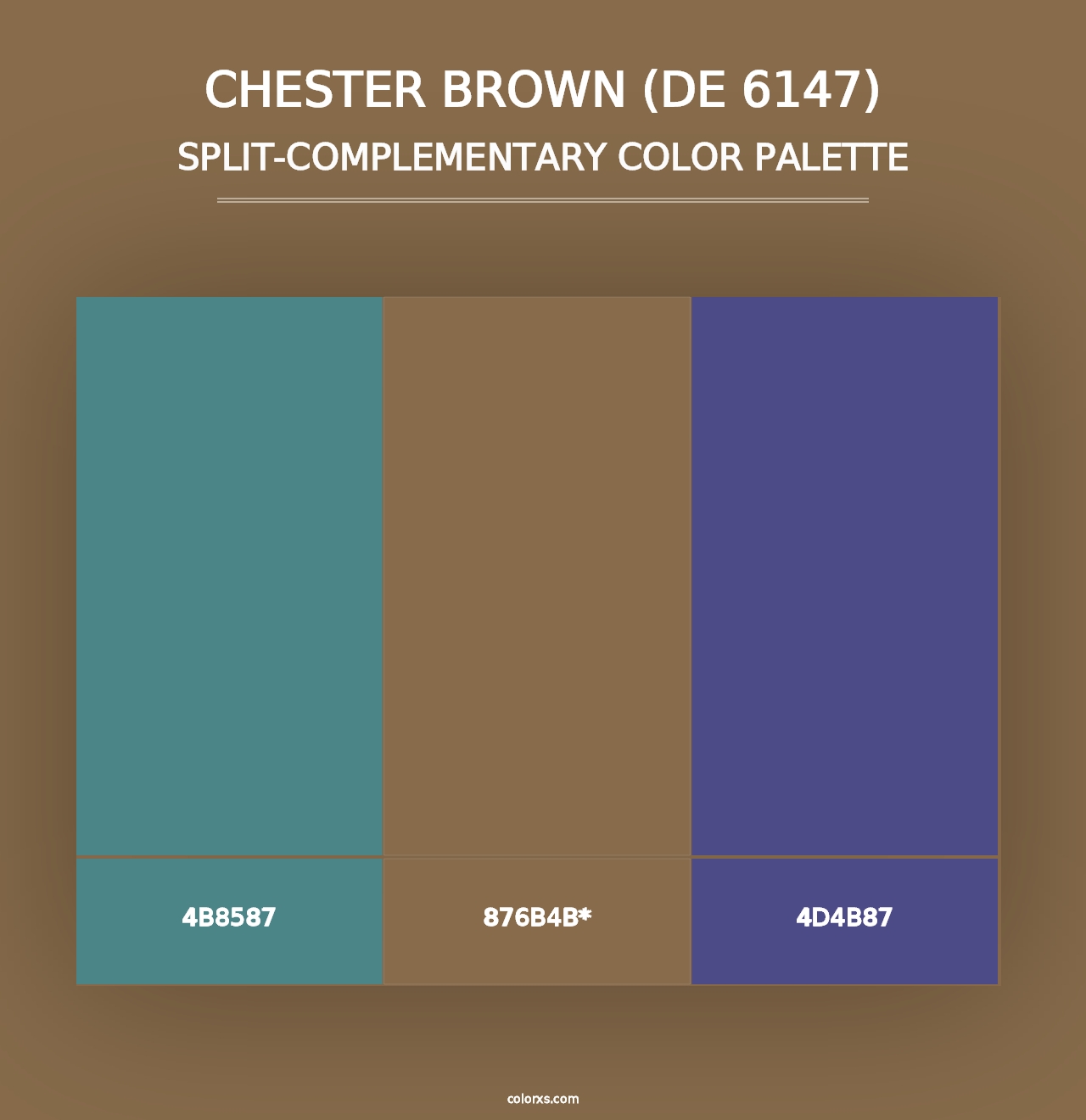 Chester Brown (DE 6147) - Split-Complementary Color Palette