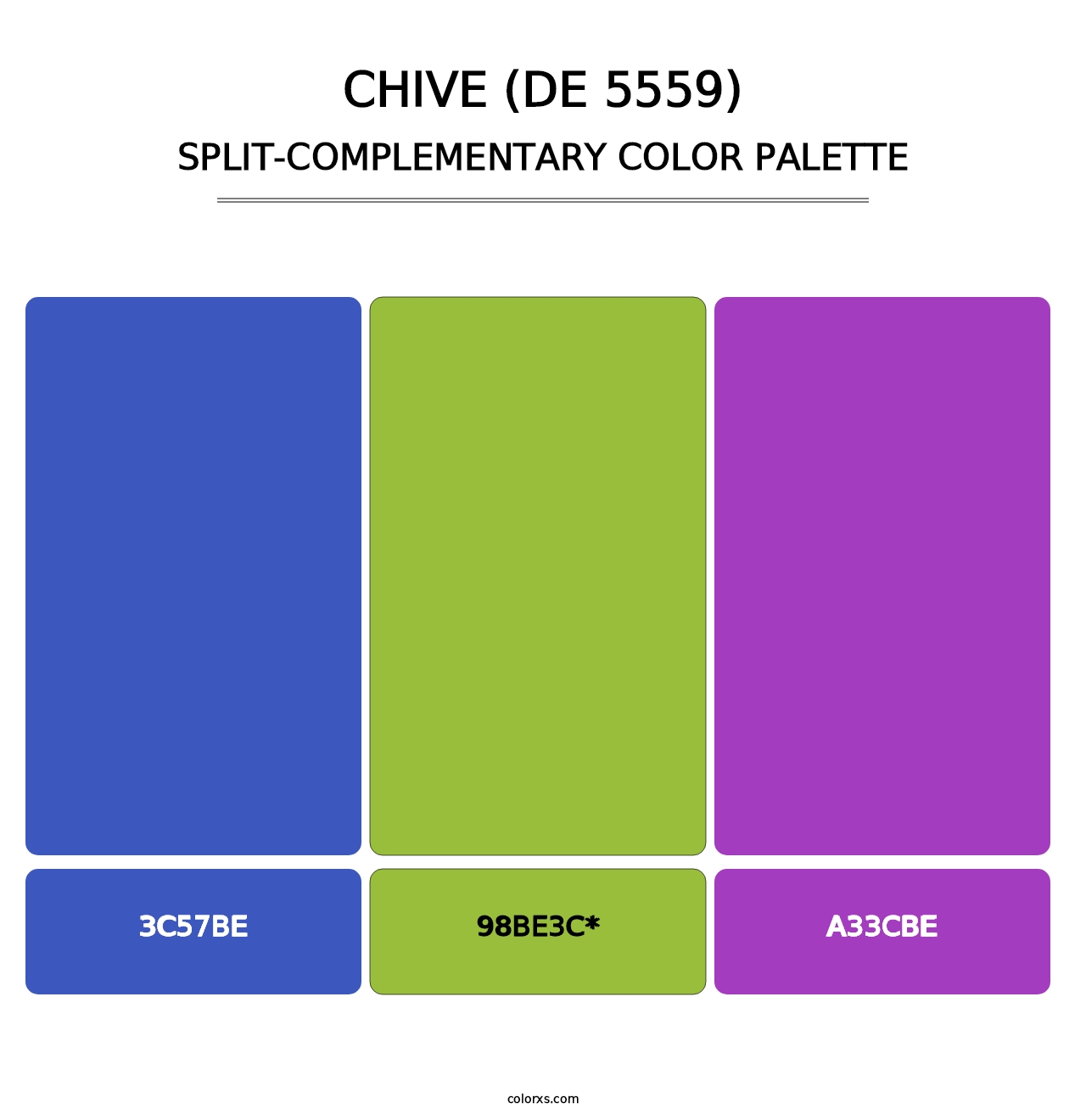 Chive (DE 5559) - Split-Complementary Color Palette