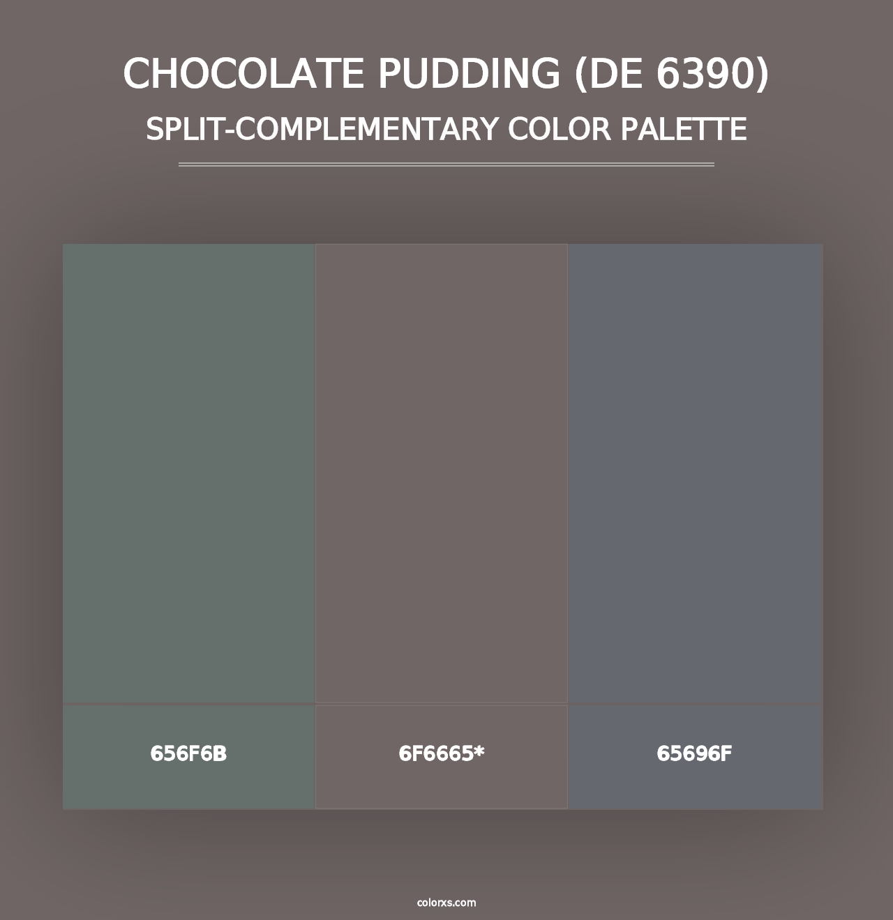 Chocolate Pudding (DE 6390) - Split-Complementary Color Palette