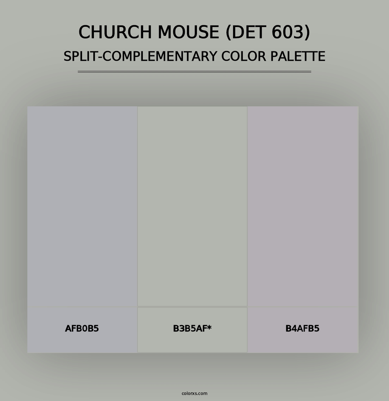 Church Mouse (DET 603) - Split-Complementary Color Palette