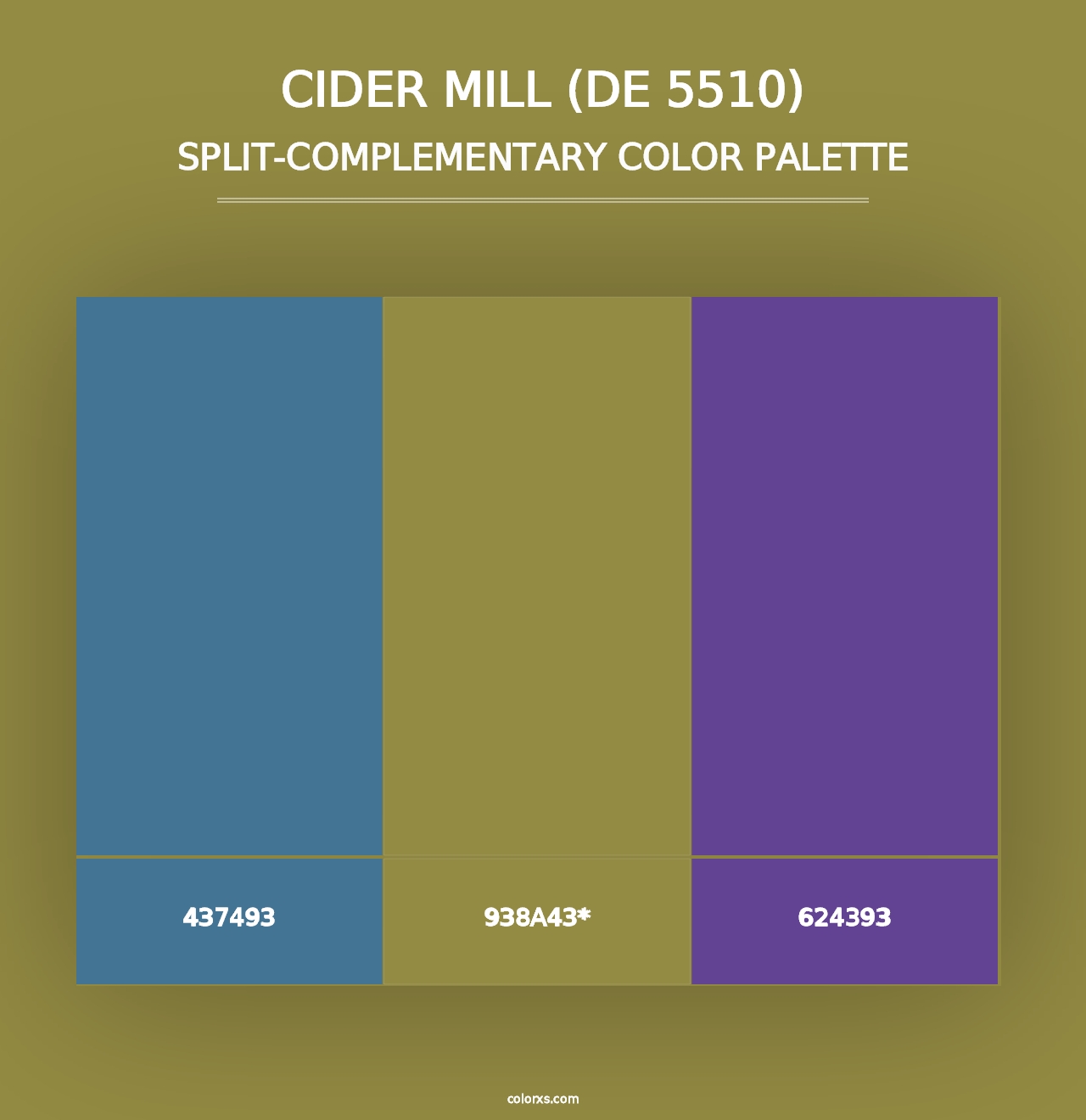 Cider Mill (DE 5510) - Split-Complementary Color Palette