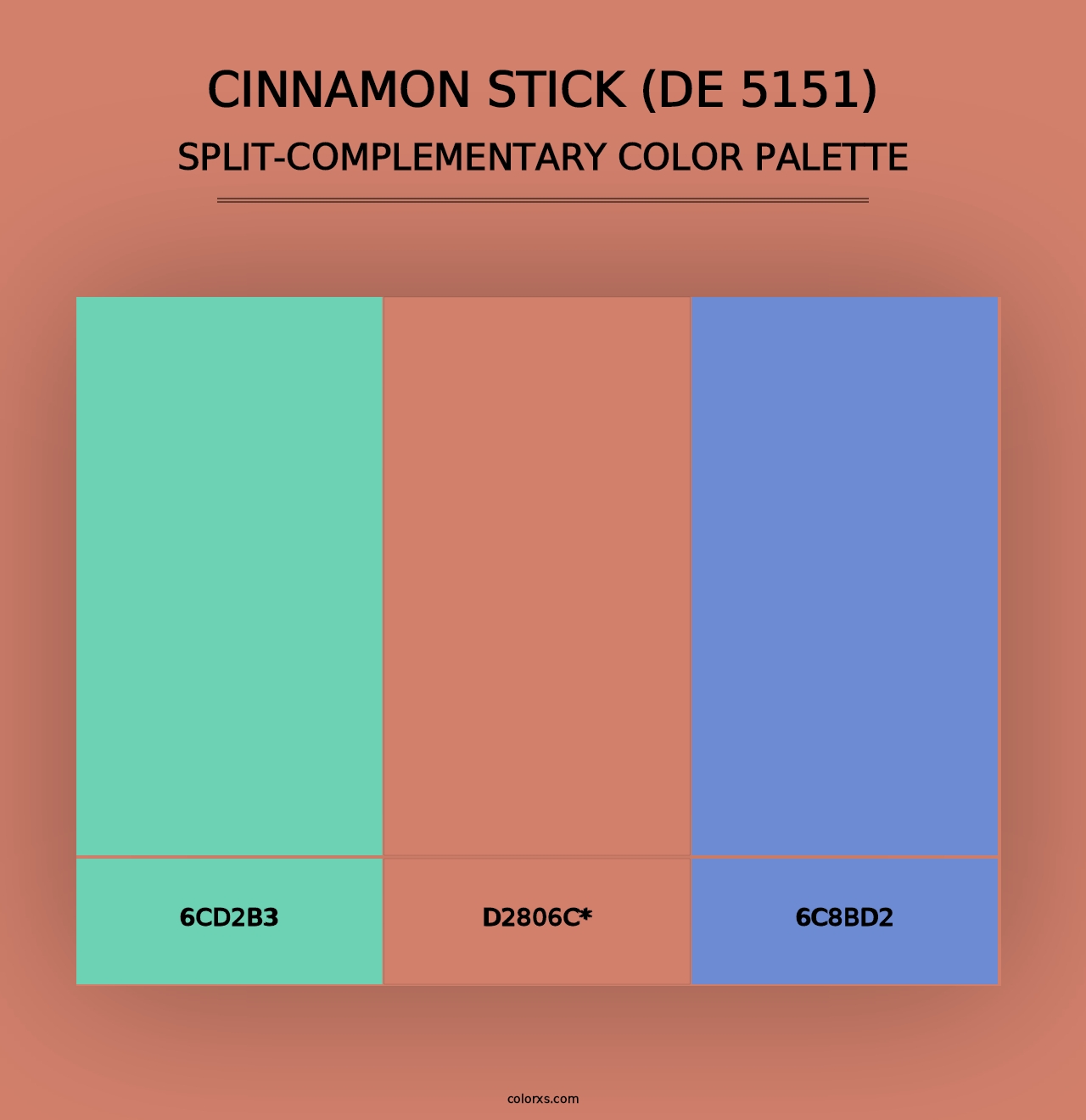 Cinnamon Stick (DE 5151) - Split-Complementary Color Palette