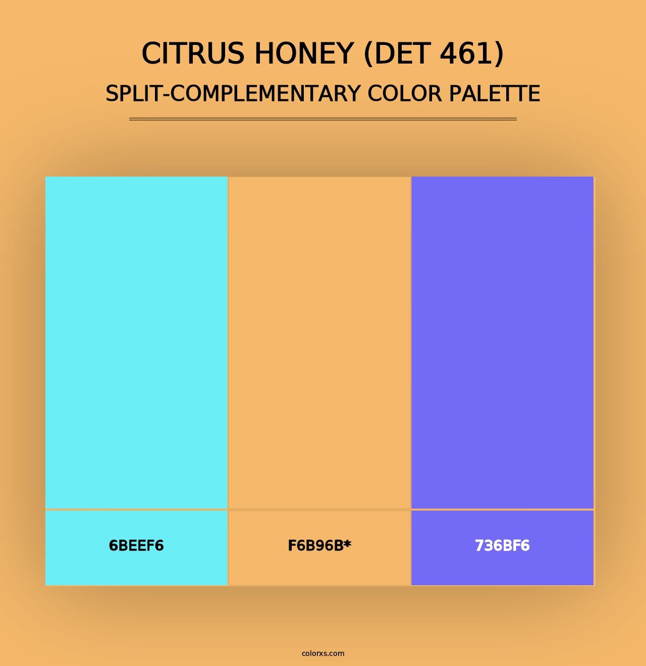 Citrus Honey (DET 461) - Split-Complementary Color Palette