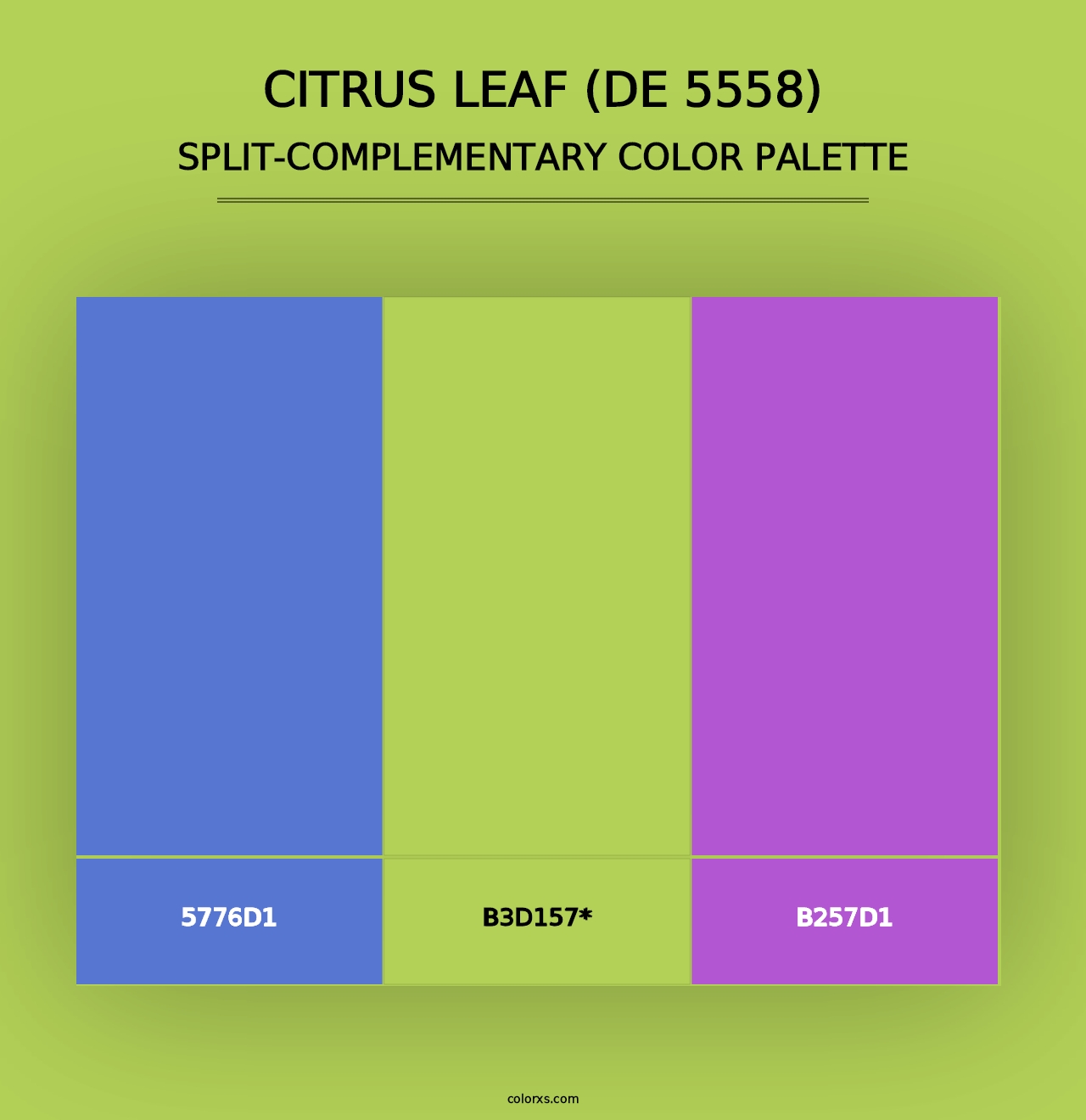 Citrus Leaf (DE 5558) - Split-Complementary Color Palette