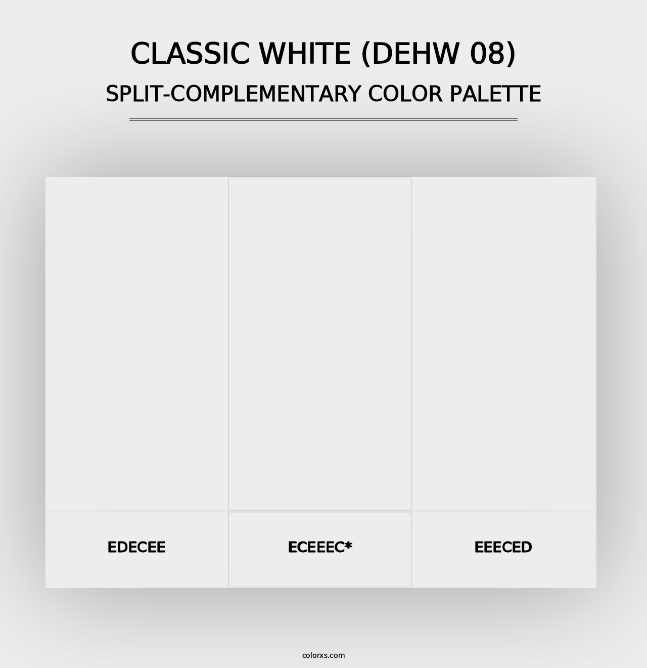 Classic White (DEHW 08) - Split-Complementary Color Palette