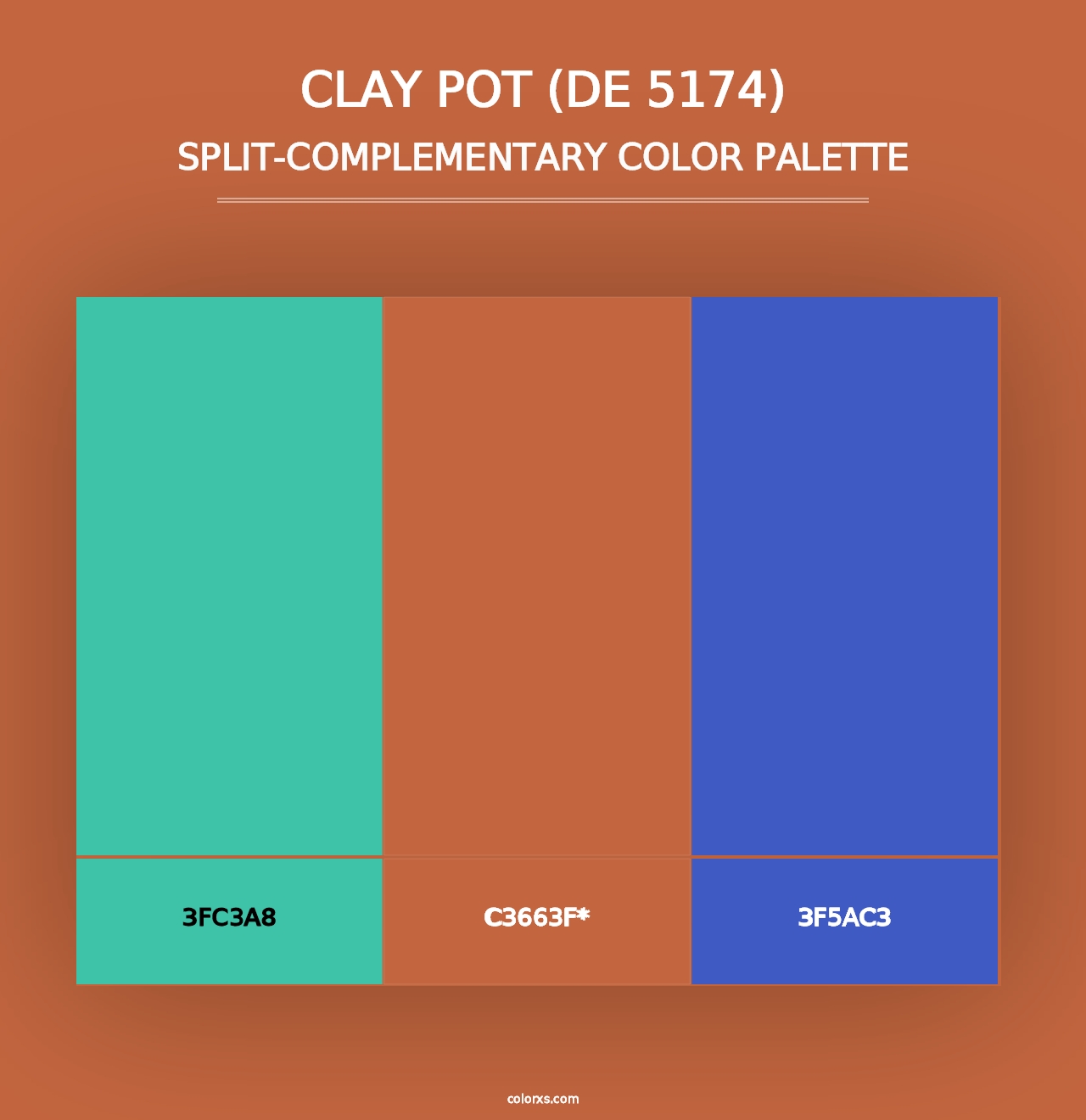 Clay Pot (DE 5174) - Split-Complementary Color Palette