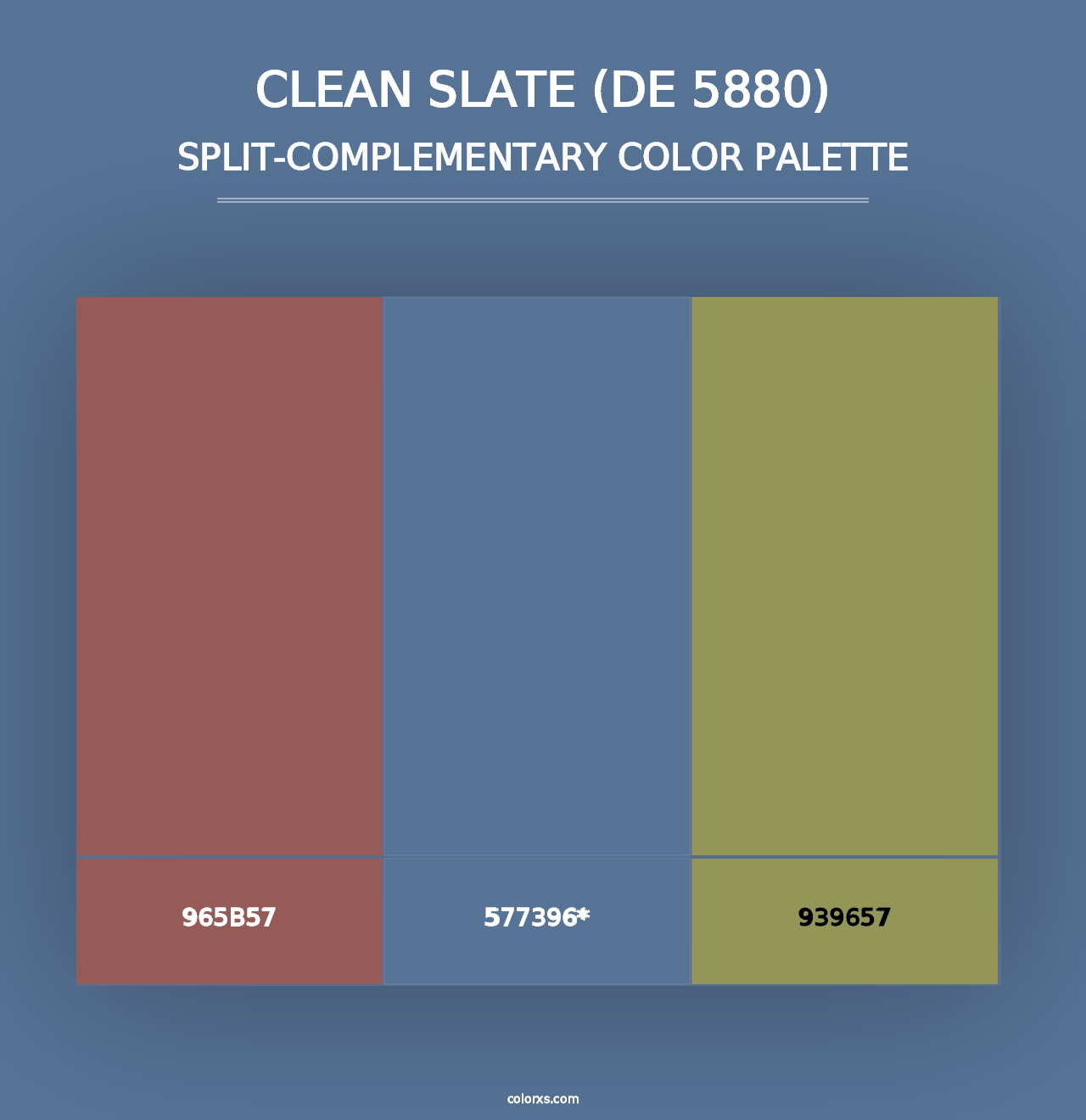 Clean Slate (DE 5880) - Split-Complementary Color Palette