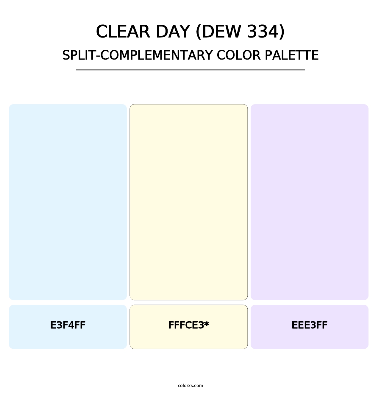 Clear Day (DEW 334) - Split-Complementary Color Palette