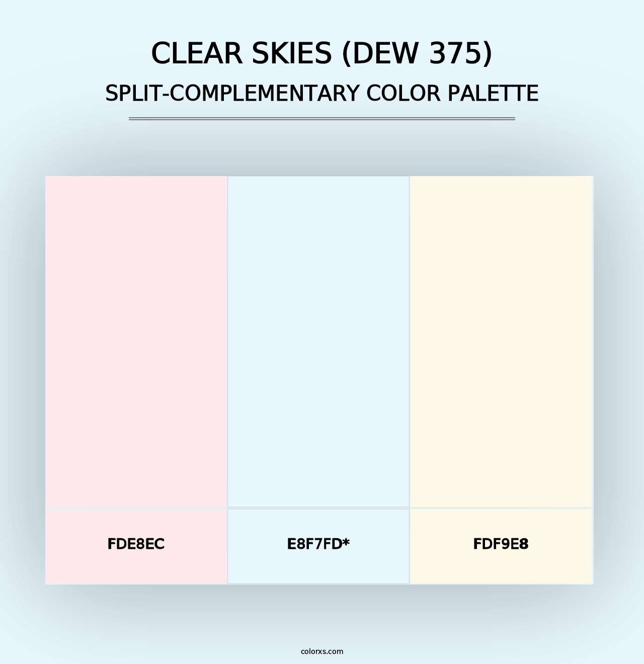 Clear Skies (DEW 375) - Split-Complementary Color Palette