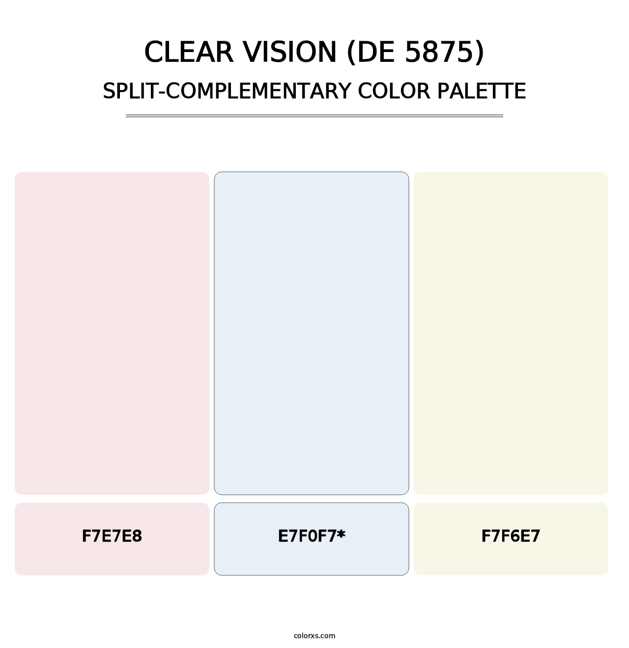 Clear Vision (DE 5875) - Split-Complementary Color Palette