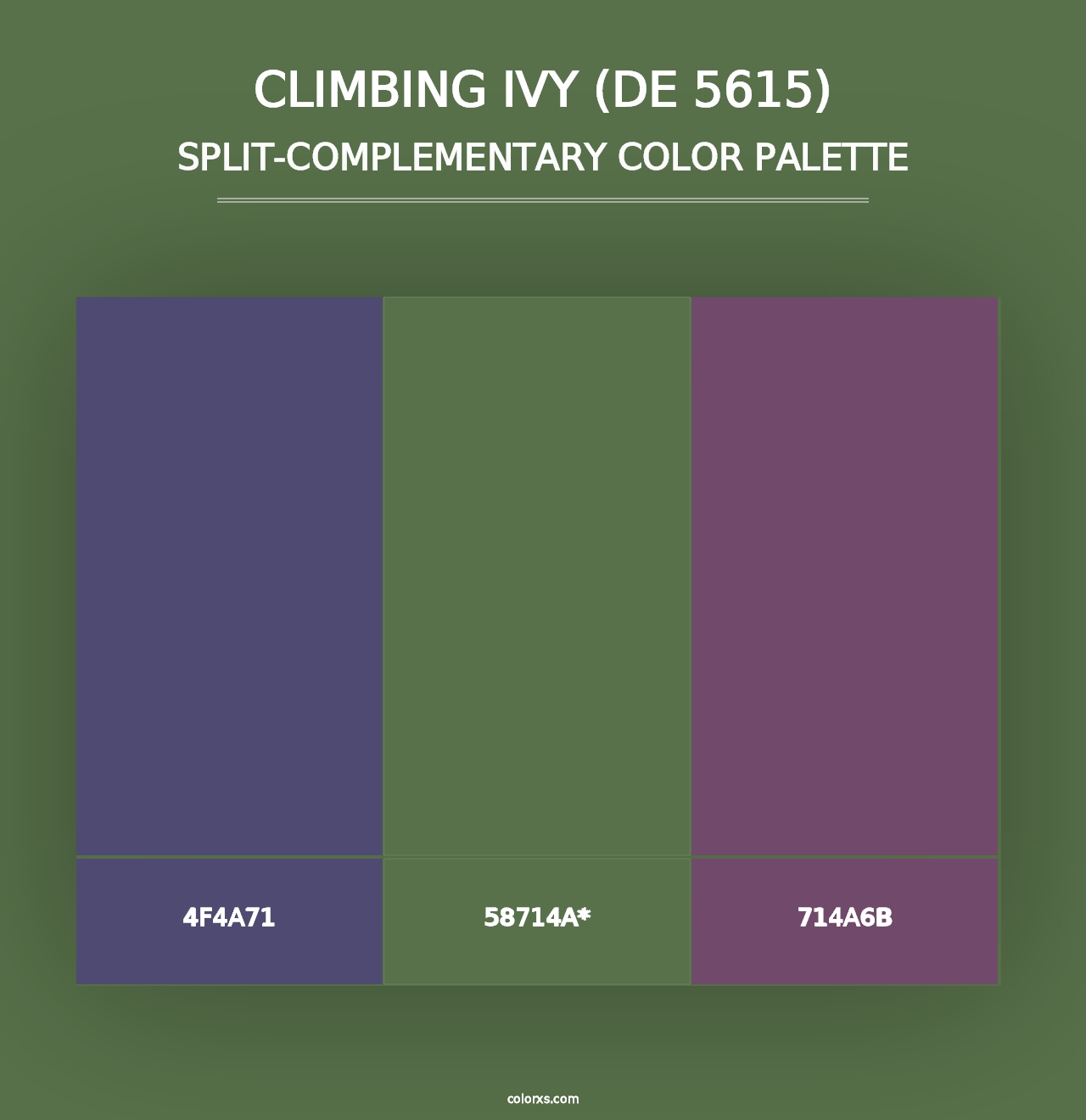 Climbing Ivy (DE 5615) - Split-Complementary Color Palette