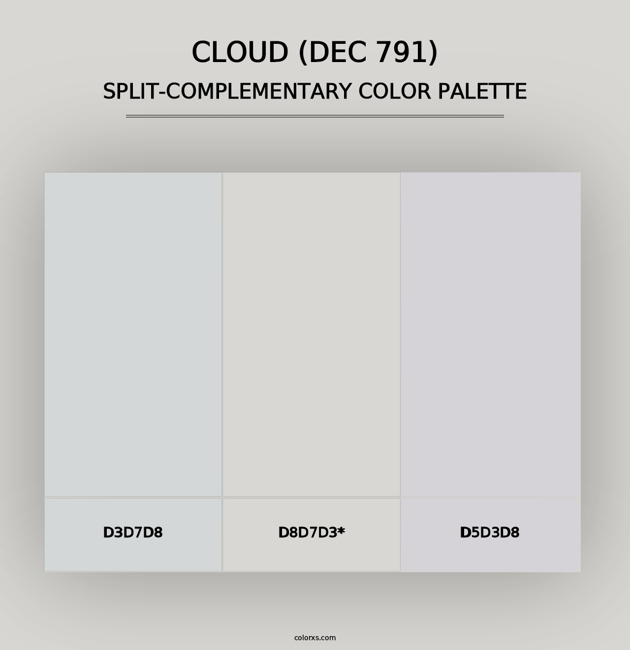 Cloud (DEC 791) - Split-Complementary Color Palette