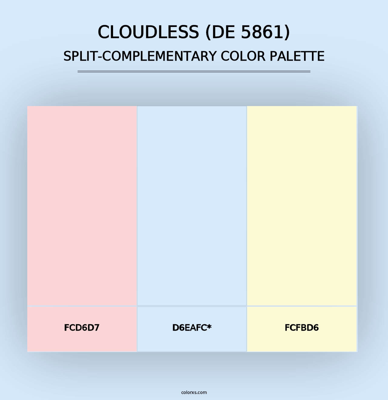 Cloudless (DE 5861) - Split-Complementary Color Palette