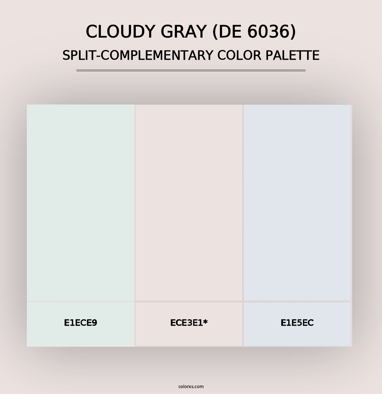 Cloudy Gray (DE 6036) - Split-Complementary Color Palette