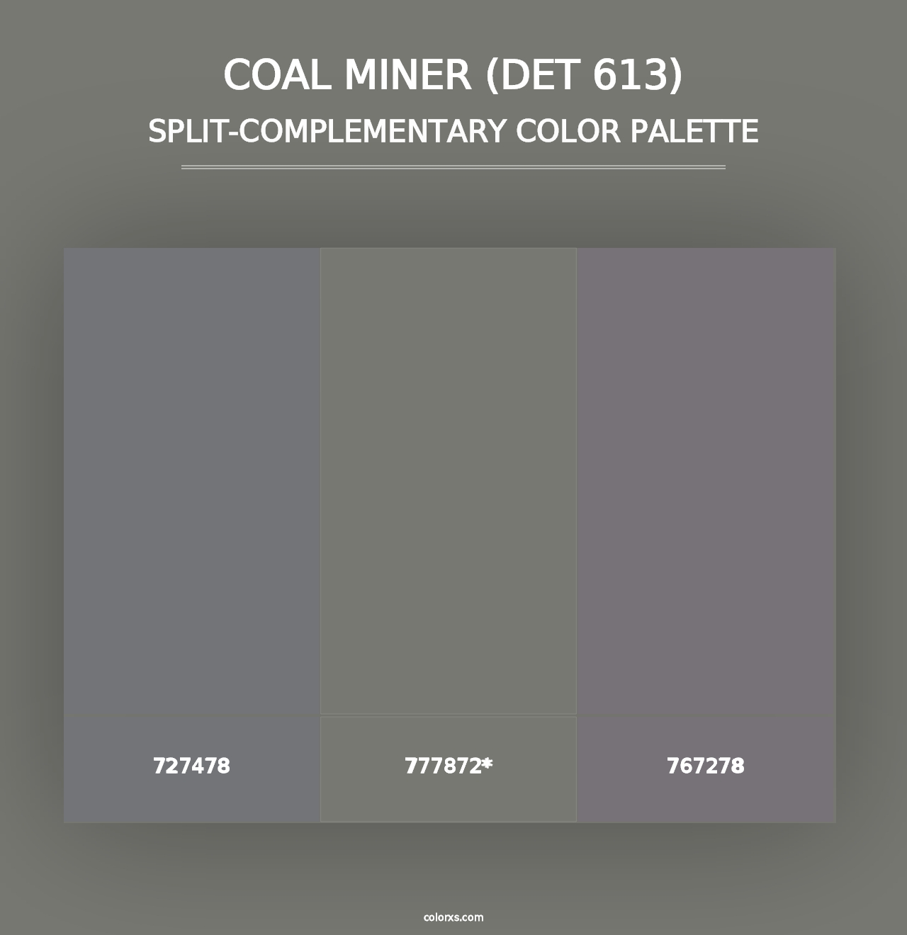 Coal Miner (DET 613) - Split-Complementary Color Palette