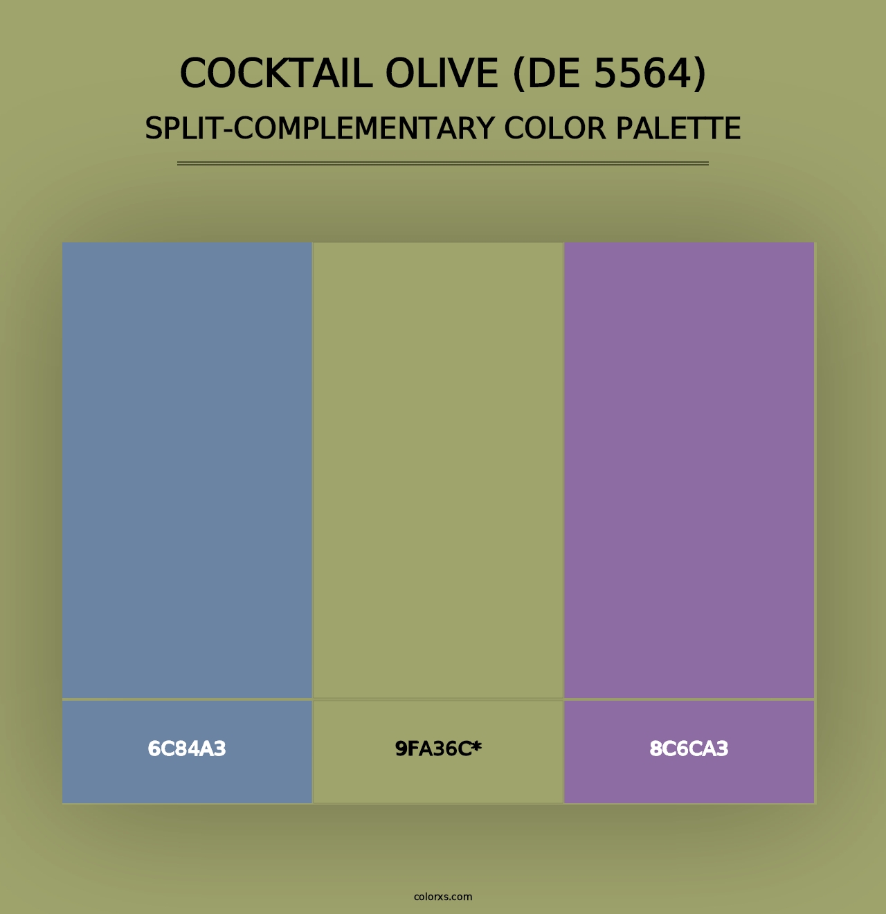 Cocktail Olive (DE 5564) - Split-Complementary Color Palette