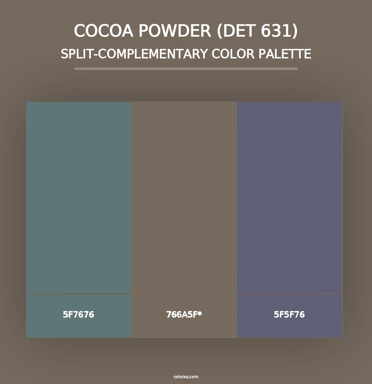 Cocoa Powder (DET 631) - Split-Complementary Color Palette