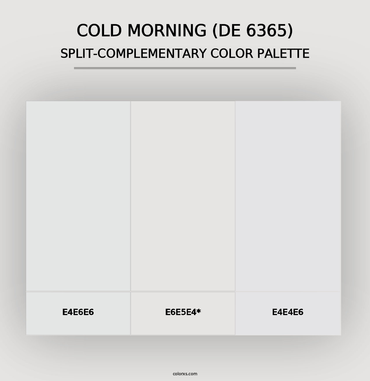 Cold Morning (DE 6365) - Split-Complementary Color Palette