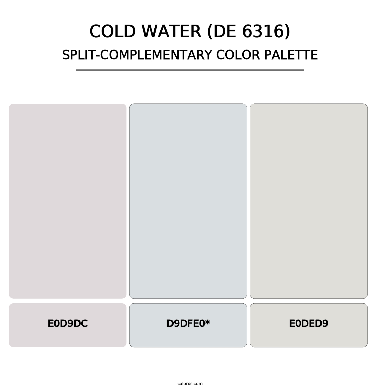 Cold Water (DE 6316) - Split-Complementary Color Palette