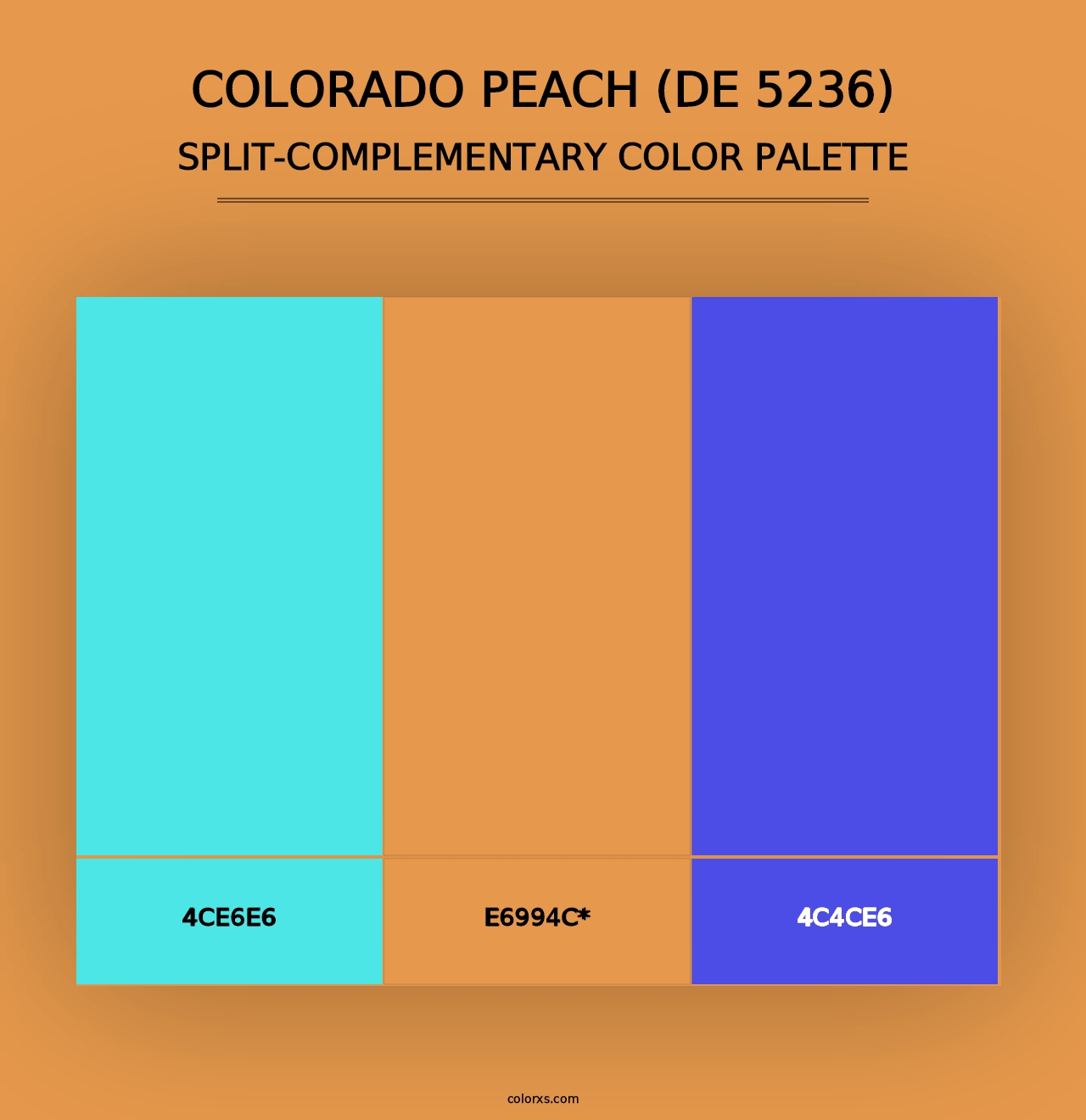 Colorado Peach (DE 5236) - Split-Complementary Color Palette