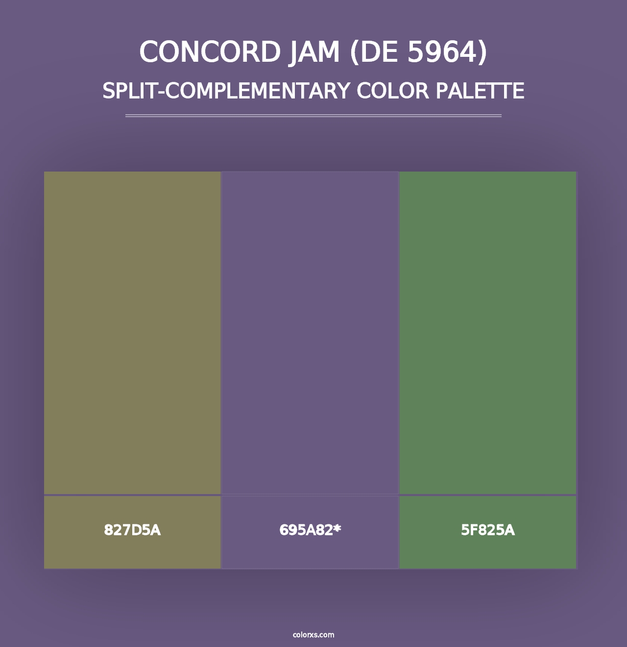 Concord Jam (DE 5964) - Split-Complementary Color Palette