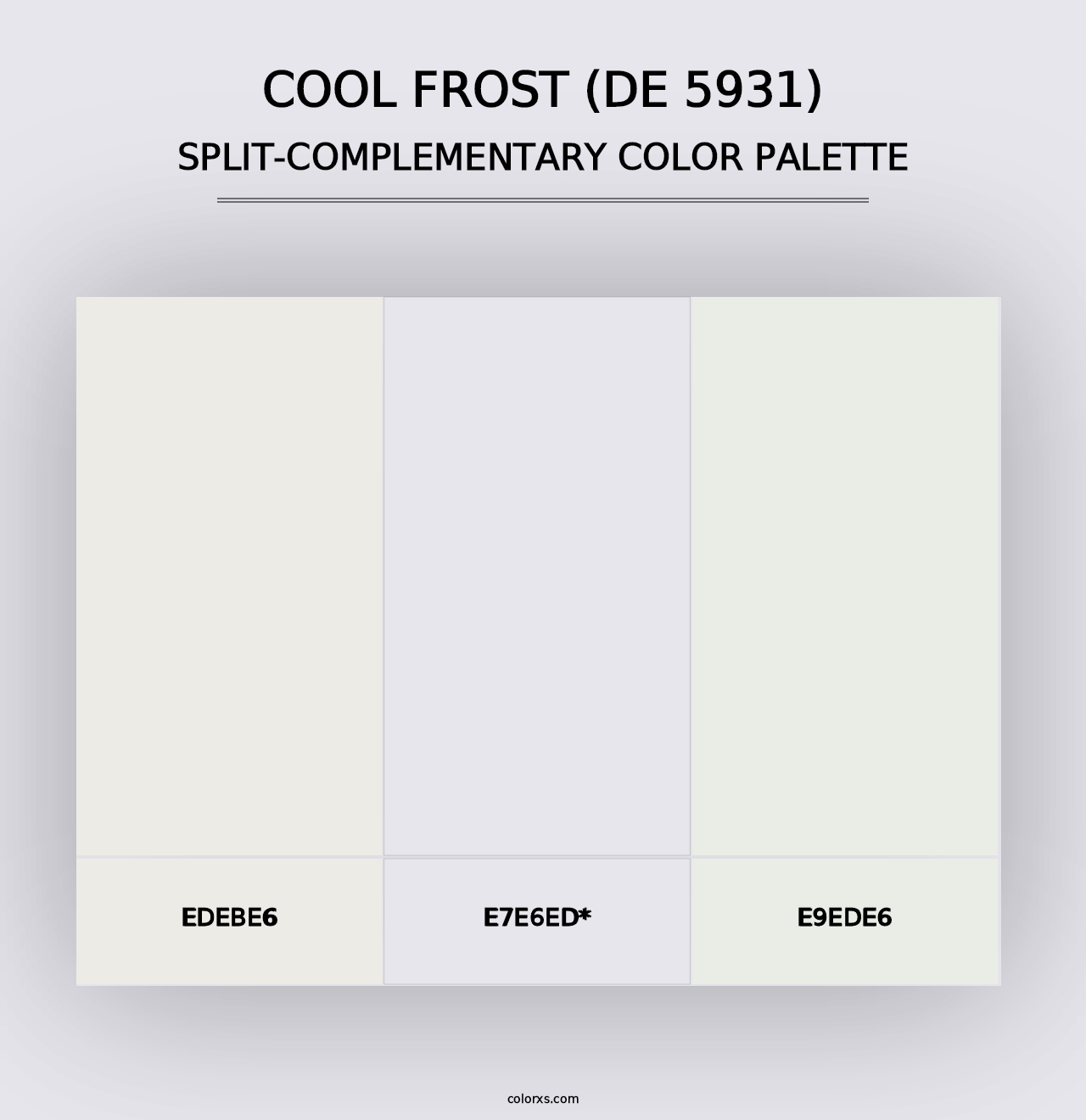 Cool Frost (DE 5931) - Split-Complementary Color Palette