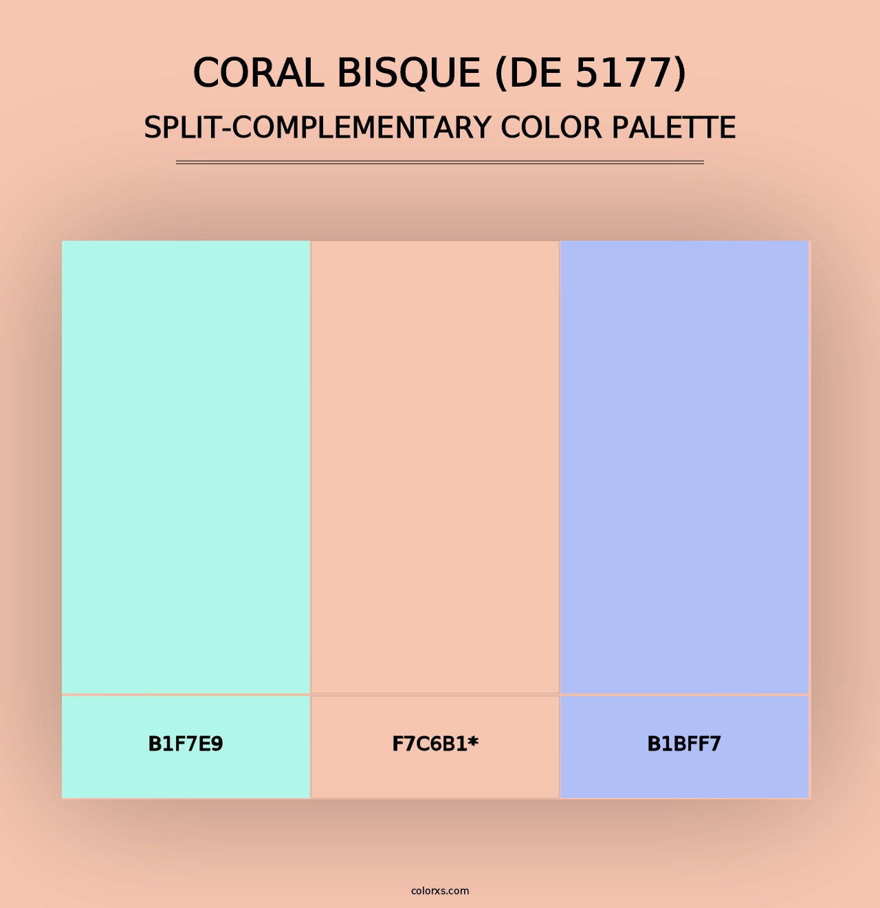 Coral Bisque (DE 5177) - Split-Complementary Color Palette