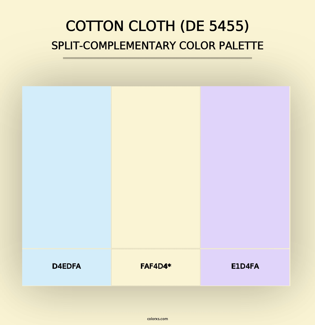 Cotton Cloth (DE 5455) - Split-Complementary Color Palette