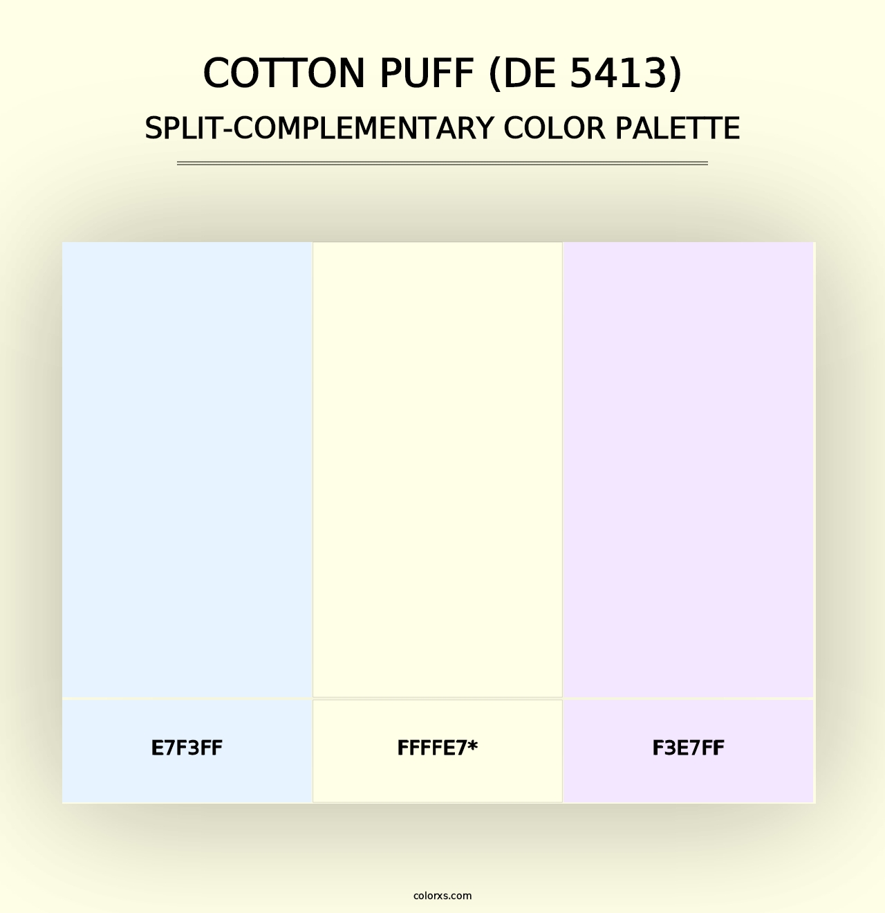 Cotton Puff (DE 5413) - Split-Complementary Color Palette