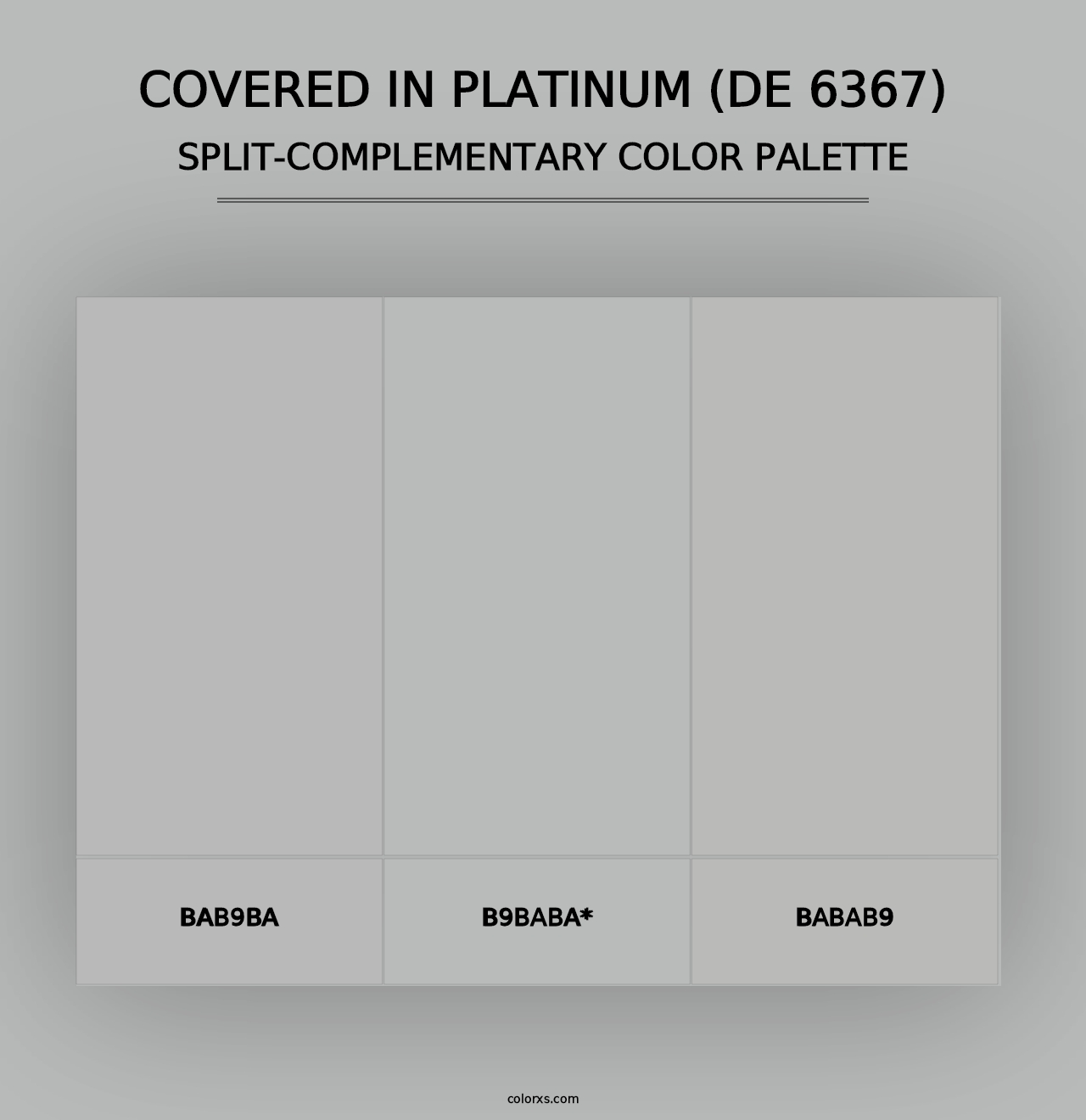 Covered in Platinum (DE 6367) - Split-Complementary Color Palette