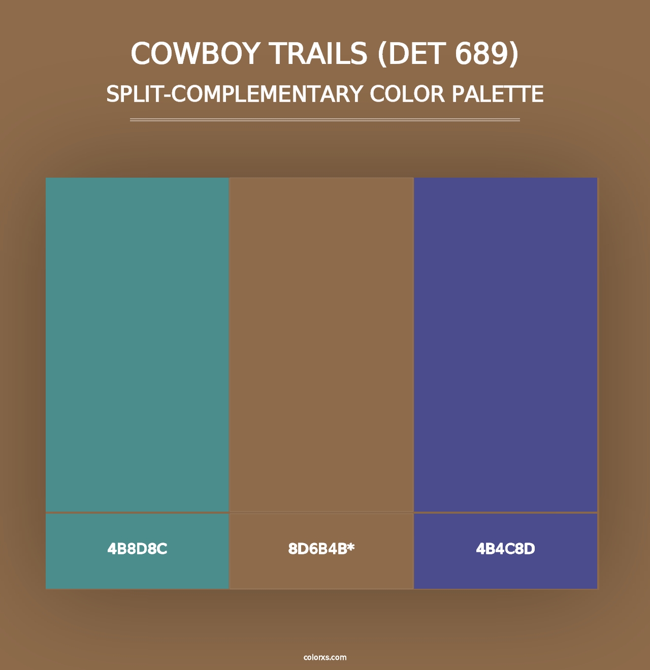 Cowboy Trails (DET 689) - Split-Complementary Color Palette