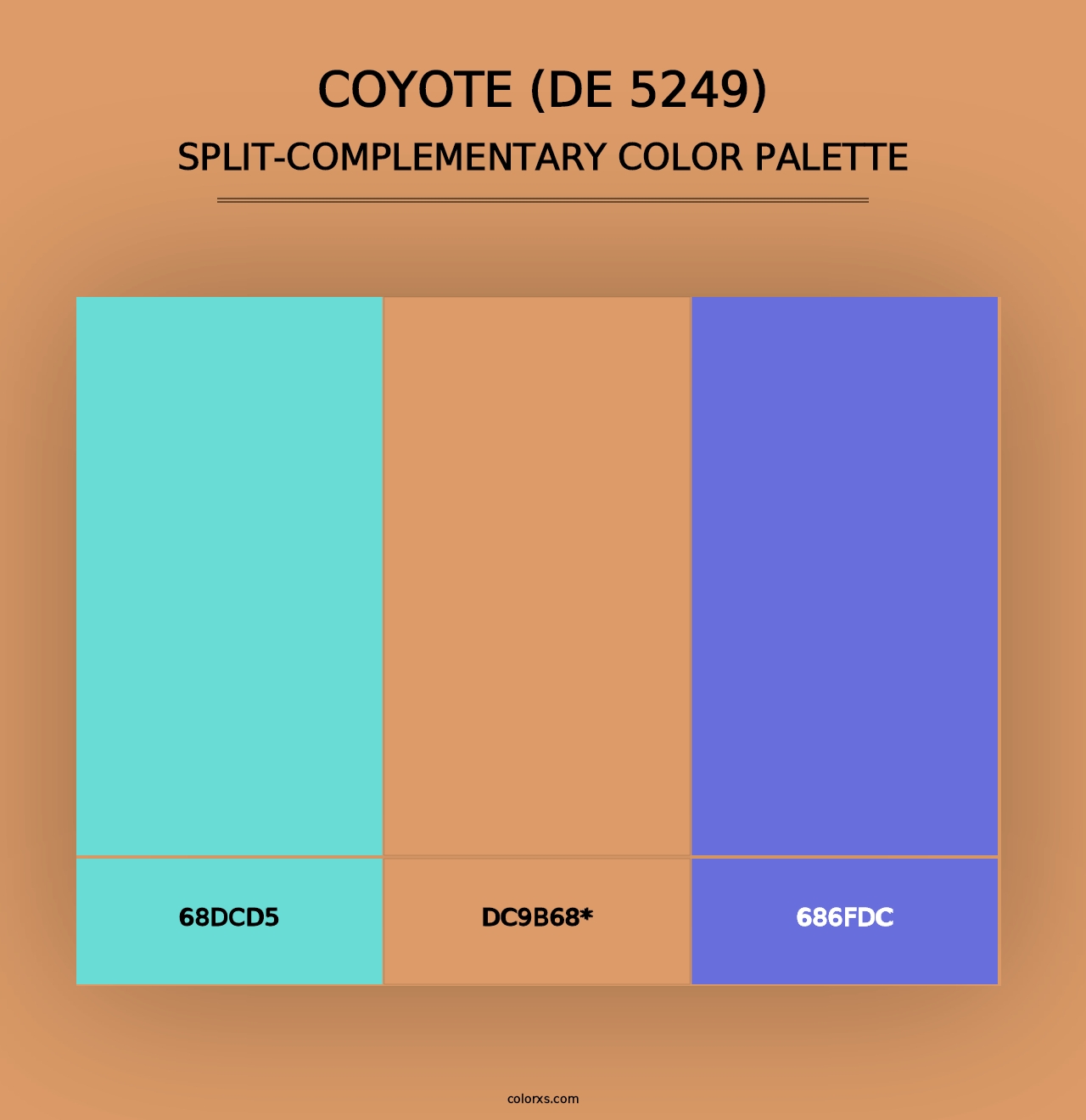 Coyote (DE 5249) - Split-Complementary Color Palette